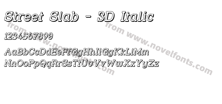 Street Slab - 3D ItalicPreview