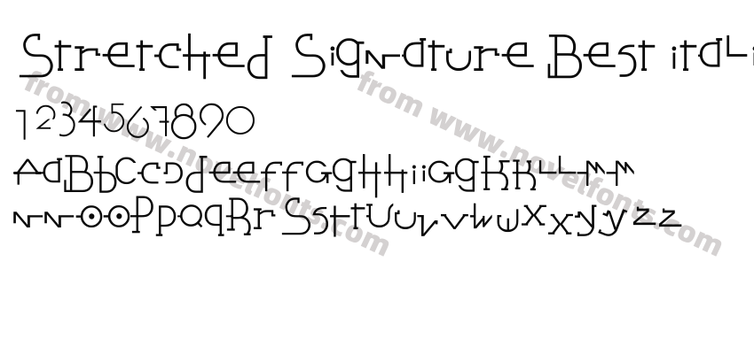 Stretched Signature Best ItalicPreview