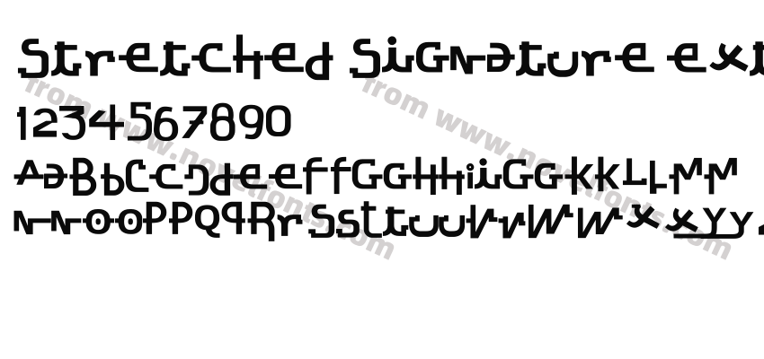 Stretched Signature Ext Bold ItalicPreview