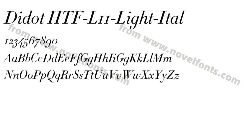 Didot HTF-L11-Light-ItalPreview