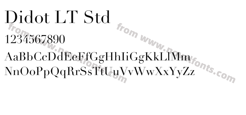 Didot LT StdPreview