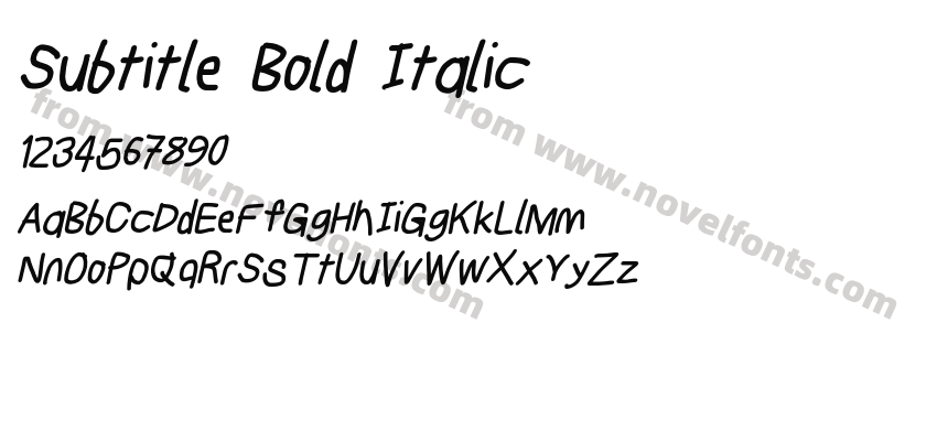 Subtitle Bold ItalicPreview