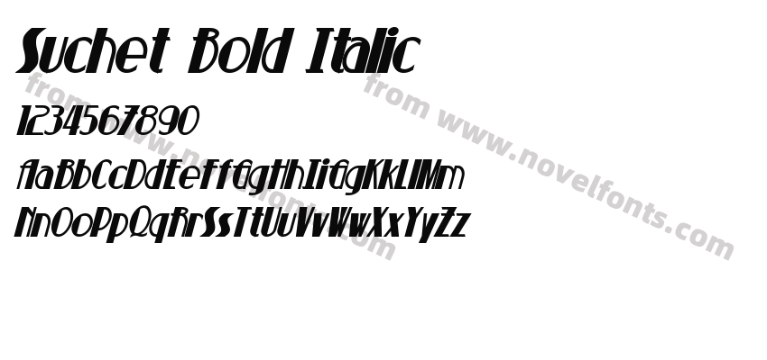 Suchet Bold ItalicPreview