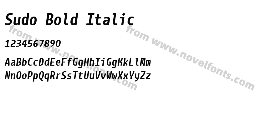 Sudo Bold ItalicPreview