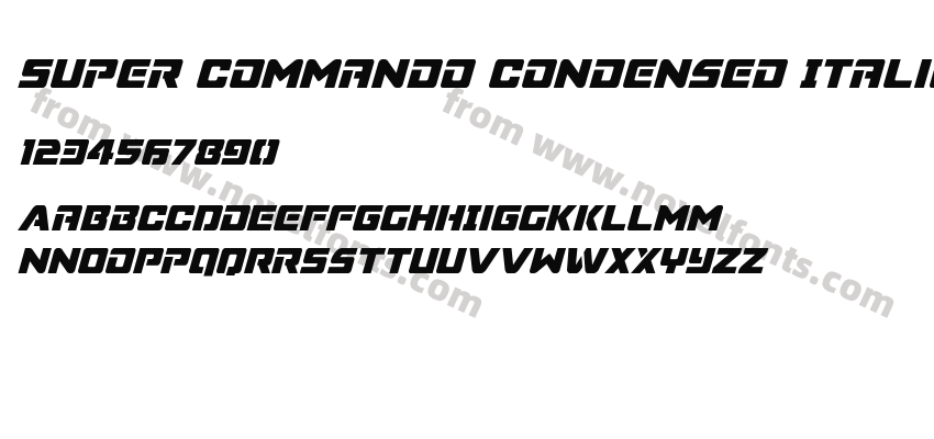 Super Commando Condensed ItalicPreview