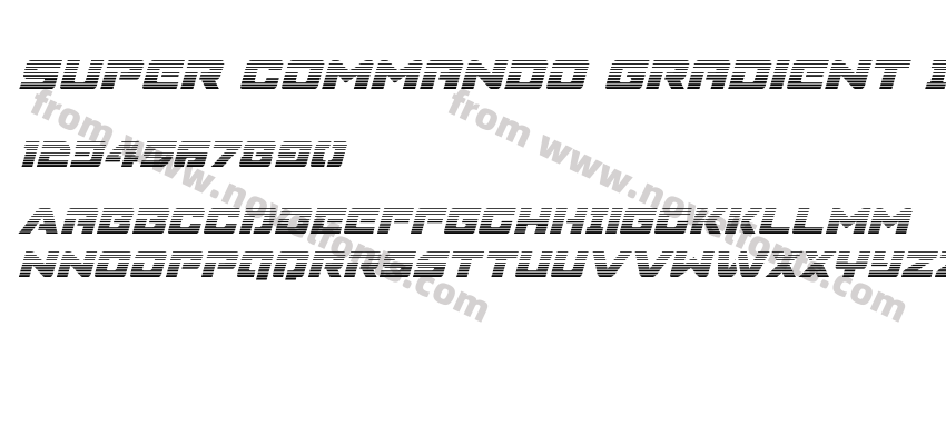 Super Commando Gradient ItalicPreview