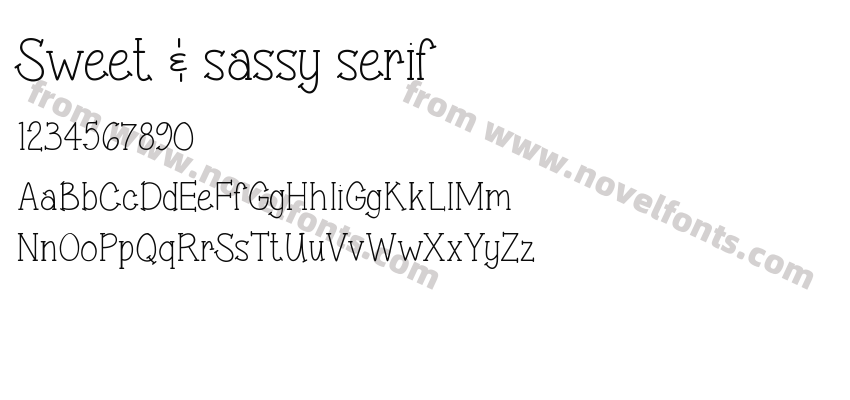 Sweet & sassy serifPreview