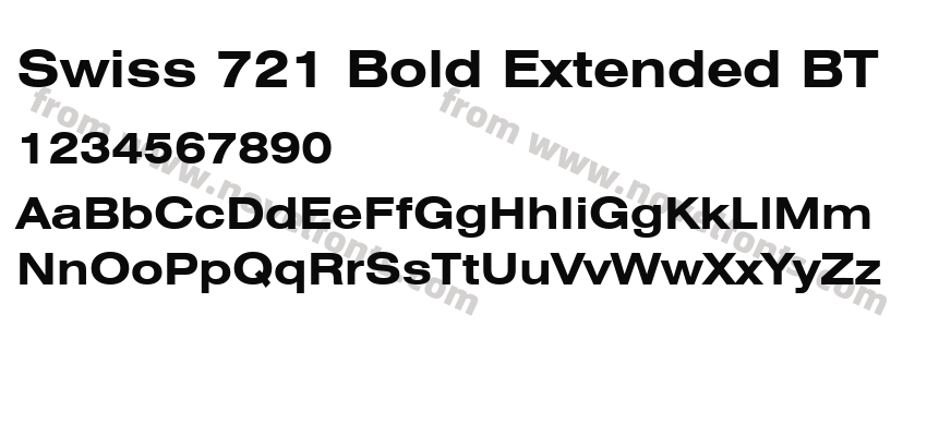 Swiss 721 Bold Extended BTPreview