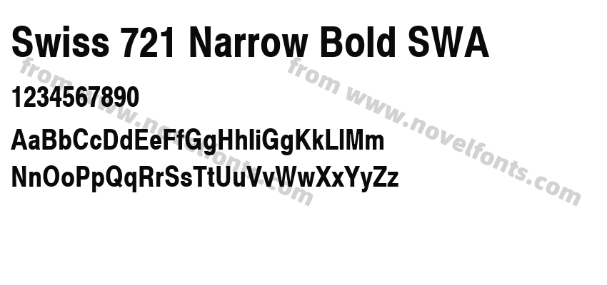 Swiss 721 Narrow Bold SWAPreview