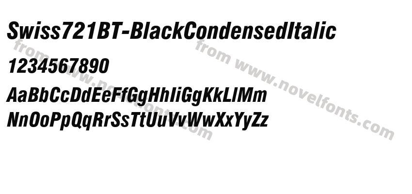 Swiss721BT-BlackCondensedItalicPreview