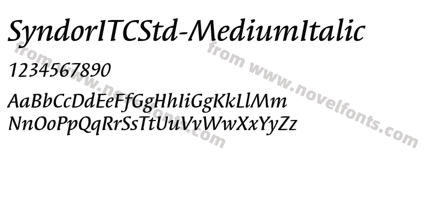 SyndorITCStd-MediumItalicPreview