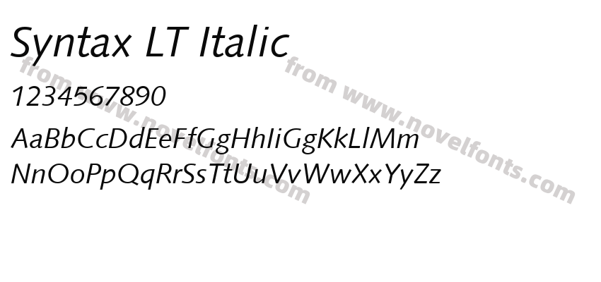 Syntax LT ItalicPreview