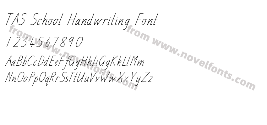 TAS School Handwriting FontPreview