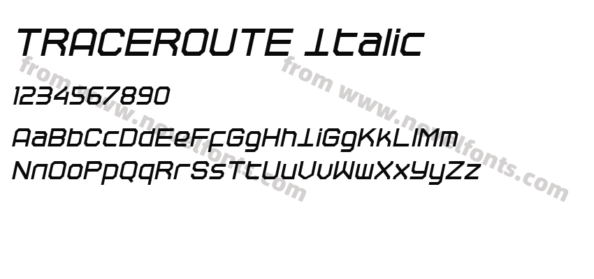 TRACEROUTE ItalicPreview