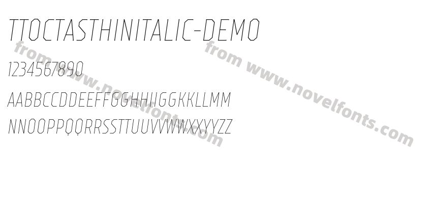 TTOctasThinItalic-DEMOPreview