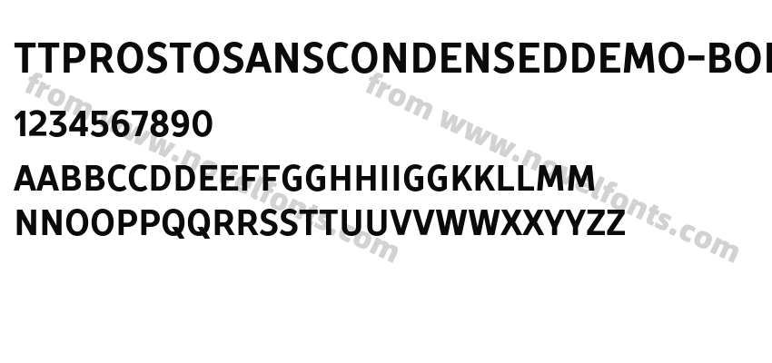 TTProstoSansCondensedDEMO-BoldPreview