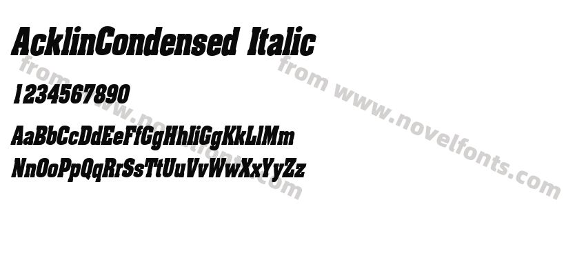 Acklin Condensed ItalicPreview