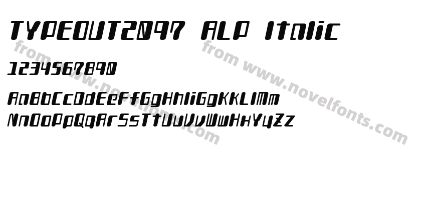 TYPEOUT2097 ALP ItalicPreview