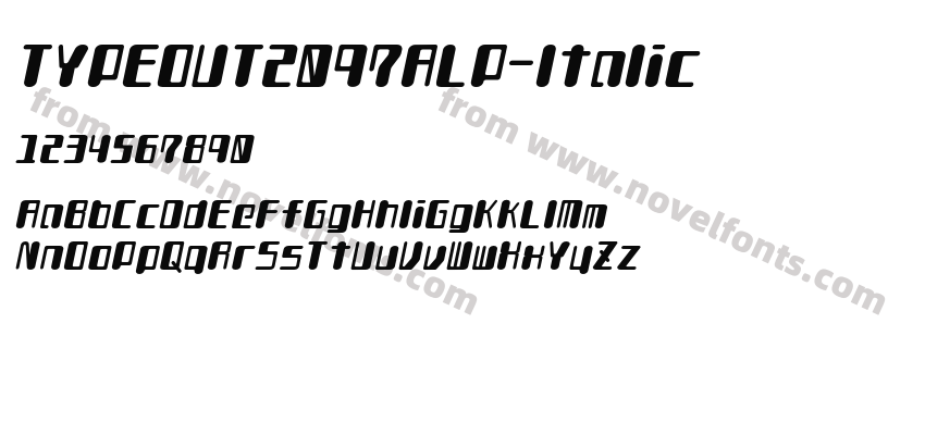 TYPEOUT2097ALP-ItalicPreview