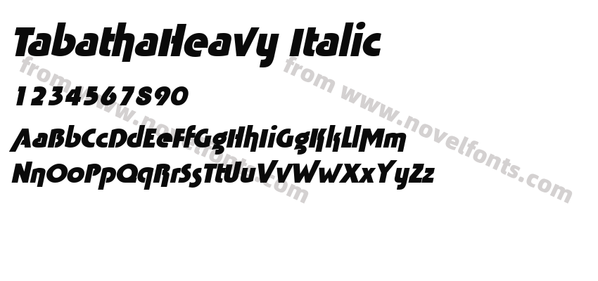 TabathaHeavy ItalicPreview