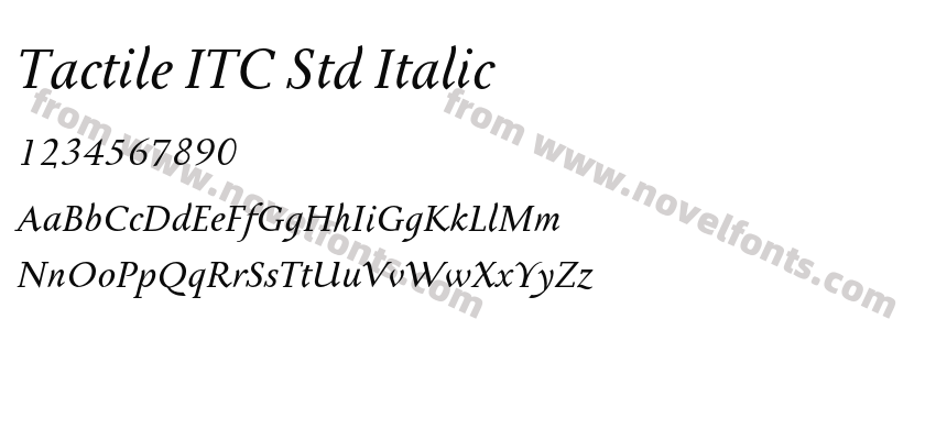 Tactile ITC Std ItalicPreview