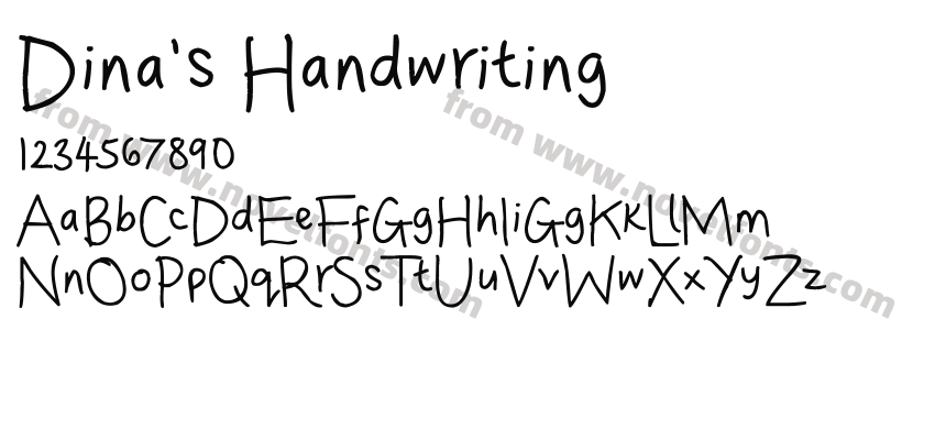 Dina's HandwritingPreview