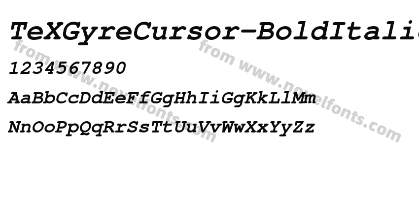 TeXGyreCursor-BoldItalicPreview