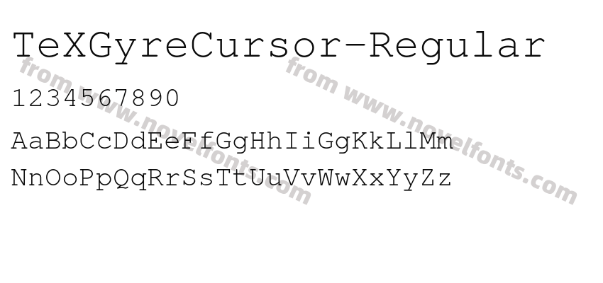 TeXGyreCursor-RegularPreview