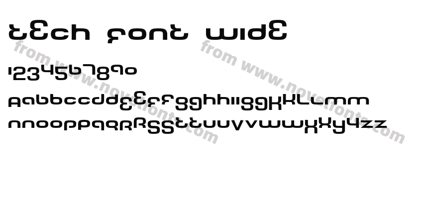 Tech Font WidePreview