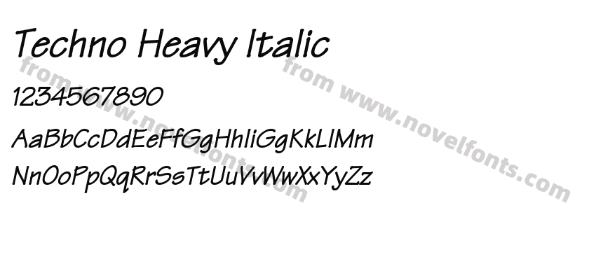 Techno Heavy ItalicPreview