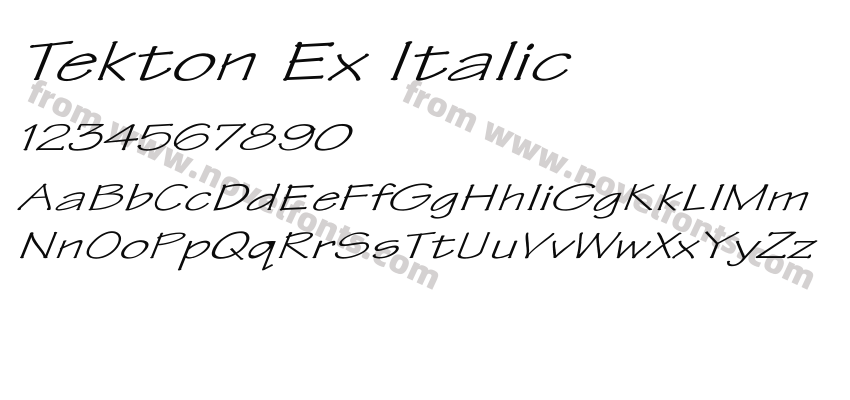 Tekton Ex ItalicPreview