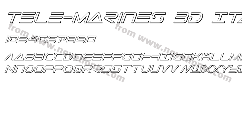 Tele-Marines 3D ItalicPreview