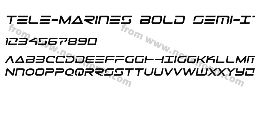 Tele-Marines Bold Semi-ItalicPreview