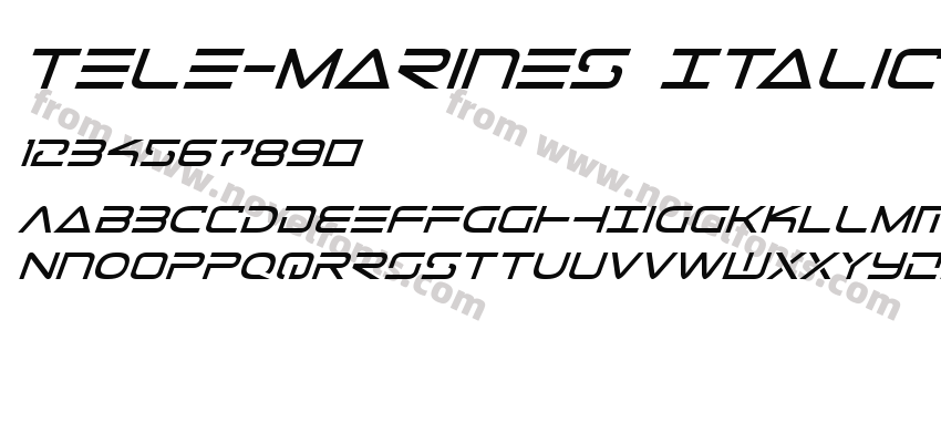 Tele-Marines ItalicPreview