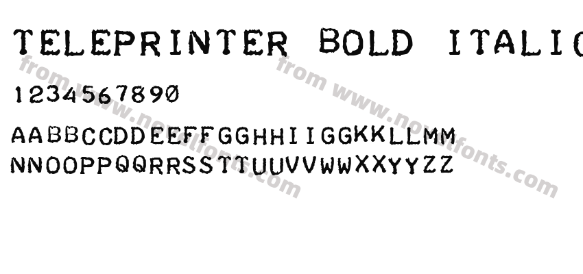 Teleprinter Bold ItalicPreview