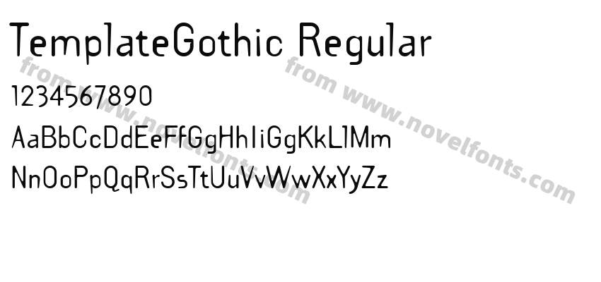 TemplateGothic RegularPreview