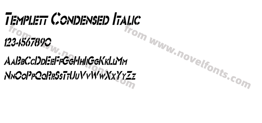 Templett Condensed ItalicPreview