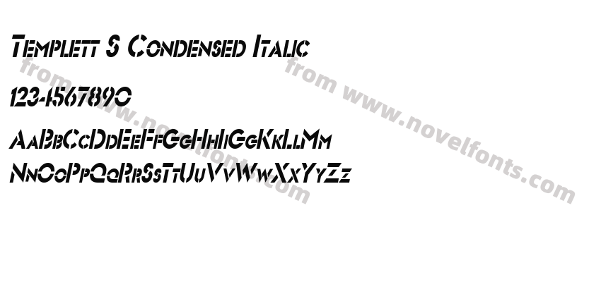 Templett S Condensed ItalicPreview