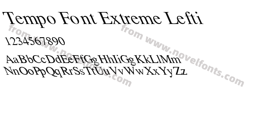 Tempo Font Extreme LeftiPreview