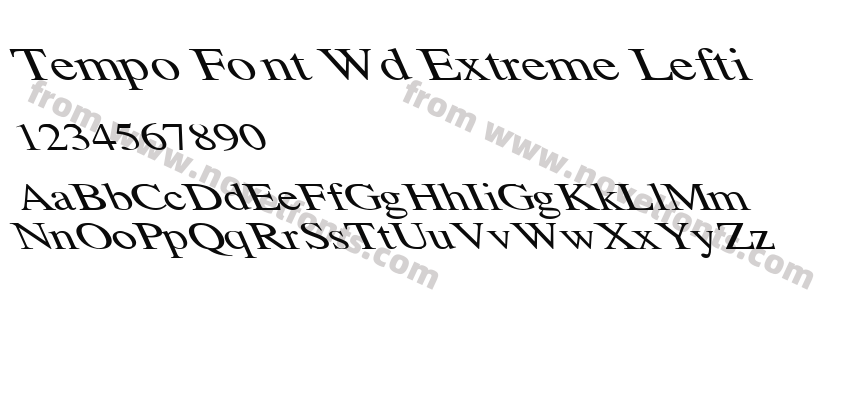 Tempo Font Wd Extreme LeftiPreview