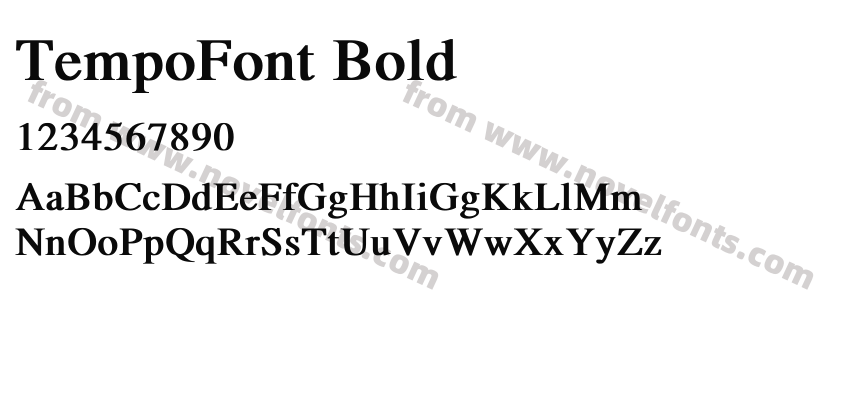 TempoFont BoldPreview