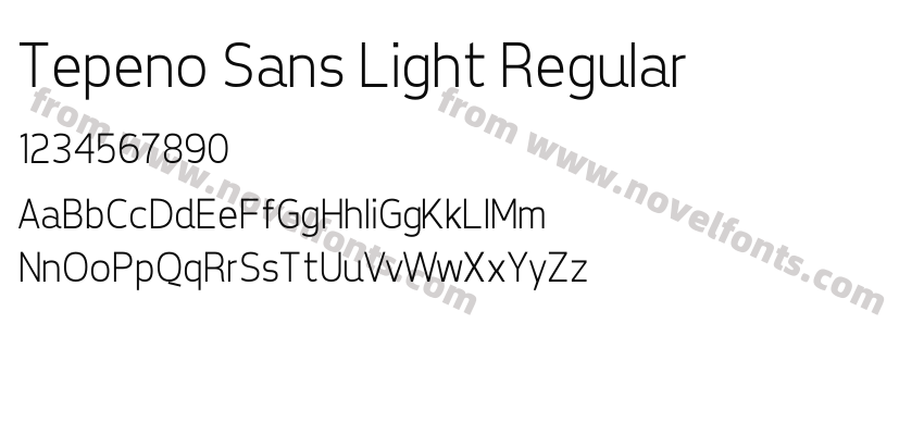 Tepeno Sans Light RegularPreview