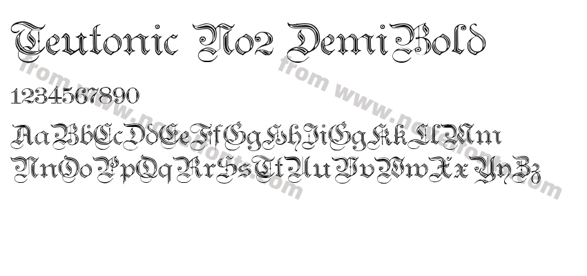 Teutonic No2 DemiBoldPreview