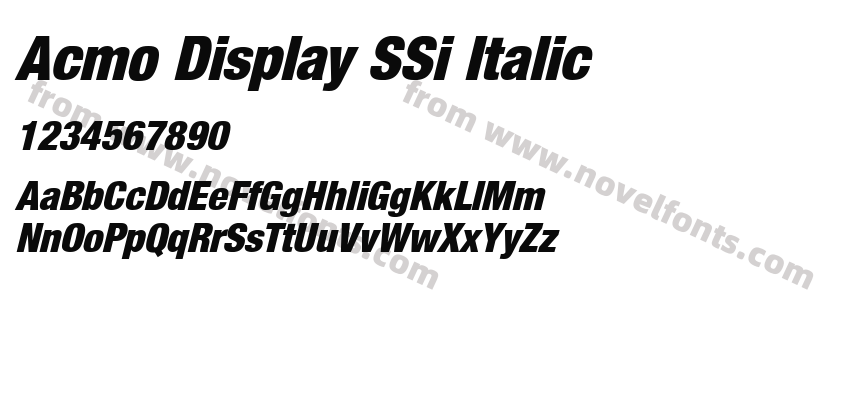 Acmo Display SSi ItalicPreview