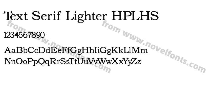 Text Serif Lighter HPLHSPreview