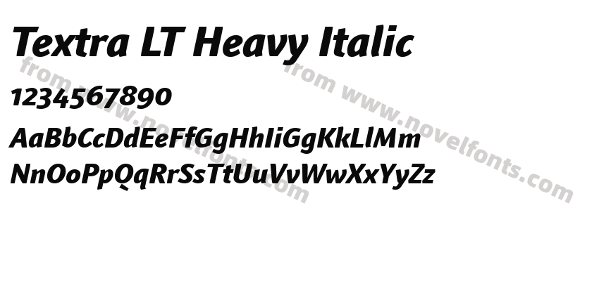 Textra LT Heavy ItalicPreview