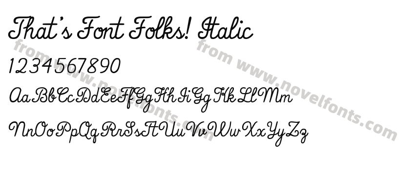 That's Font Folks! ItalicPreview