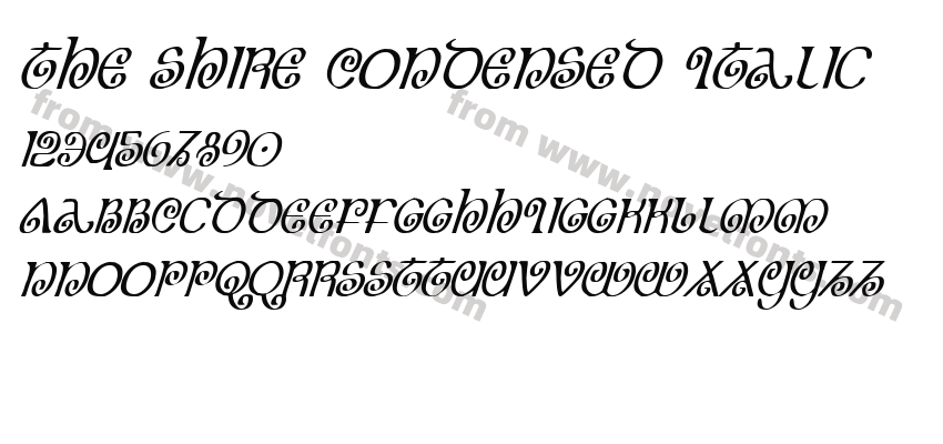 The Shire Condensed ItalicPreview