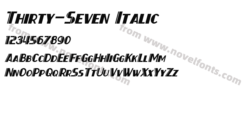 Thirty-Seven ItalicPreview