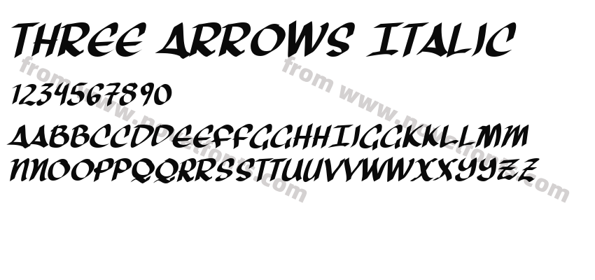 Three Arrows ItalicPreview